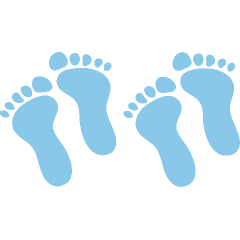 Twin Boy Footprints Clipart
