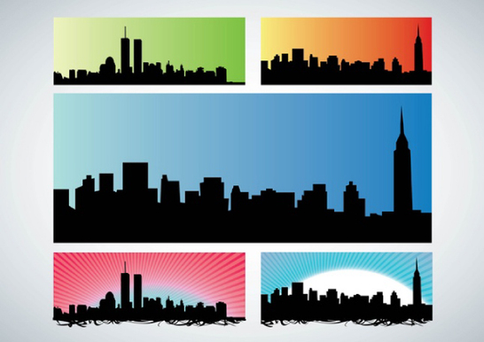 New York Skyline Silhouette Free Vector Clipart - Free to use Clip ...
