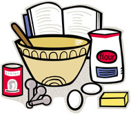 Baking ingredients clipart