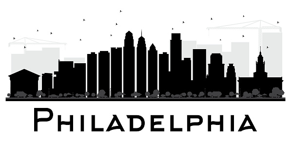 Silhouette Of The Philadelphia Skyline Clip Art, Vector Images ...