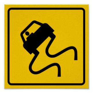 Slippery Road Sign Gifts on Zazzle