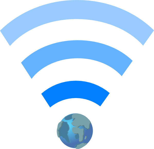 Wifi Symbol With Earth Clip Art - vector clip art ...