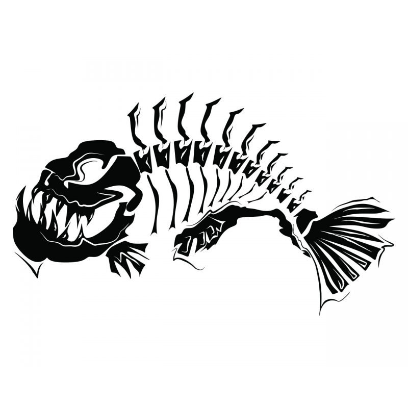 Cartoon Fish Skeleton - ClipArt Best