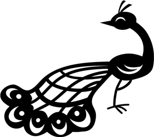 Silhouette Online Store - View Design #4468: filigree peacock