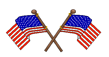 Crossed American Flags - American Flag Clip Art