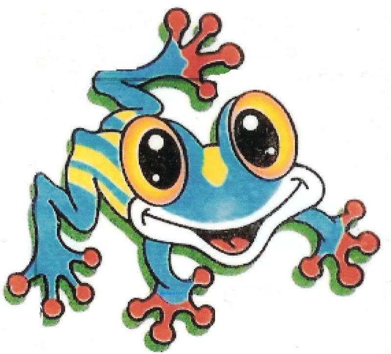 Funny Blue Frog Tattoo - Mociarane.