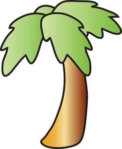 Palm Tree Clipart Image - Cartoon Palm Tree Drawing