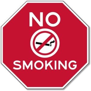No Smoking STOP Sign - 12x12 - Amazon.