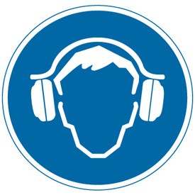 International Symbol Labels - Wear Hearing Protection - SYM81
