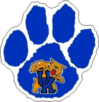 Kentucky Wildcats Die Cut Blue Paw UK Wildcat Logo Vinyl Decal