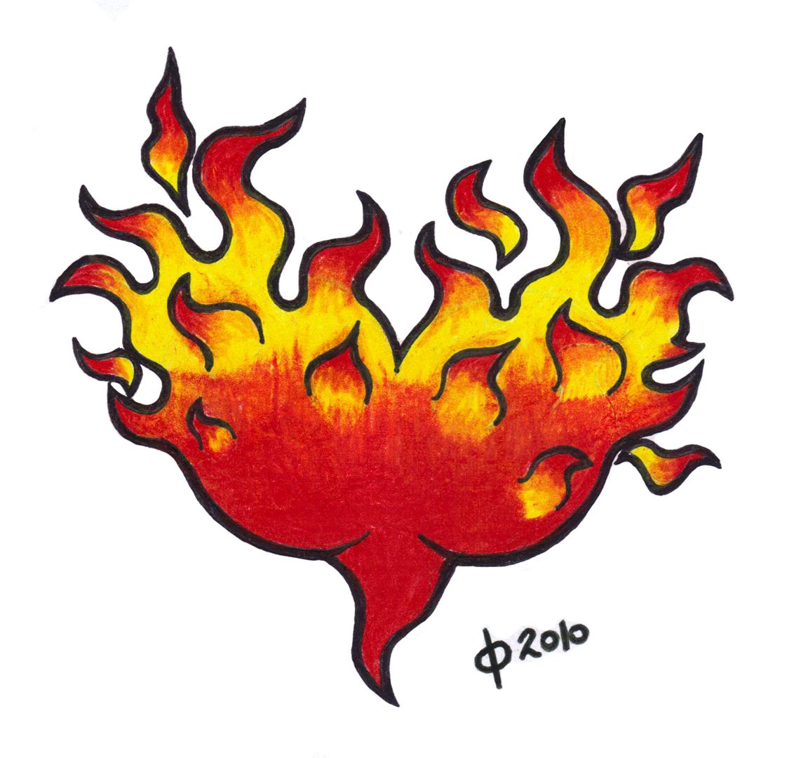 fire heart clipart - photo #47