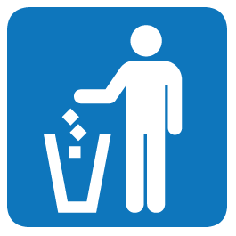 Trash Here sign decal | Dezign With a Z