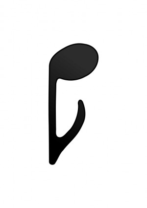 Eighth Note (Stem Facing Down) Vector clip art - Free vector for ...