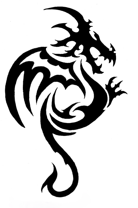 tribal dragon tatoo