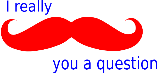 Mustache You A Question Red White And Blue Clip Art ...