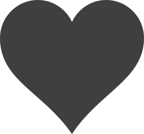 Grey Heart clip art - vector clip art online, royalty free ...