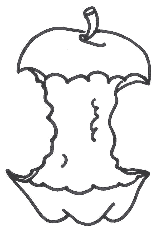 half eaten apple coloring pages - photo #5