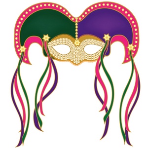Mardi Gras Mask Clipart Image - Jester Style Mardi Gras Mask