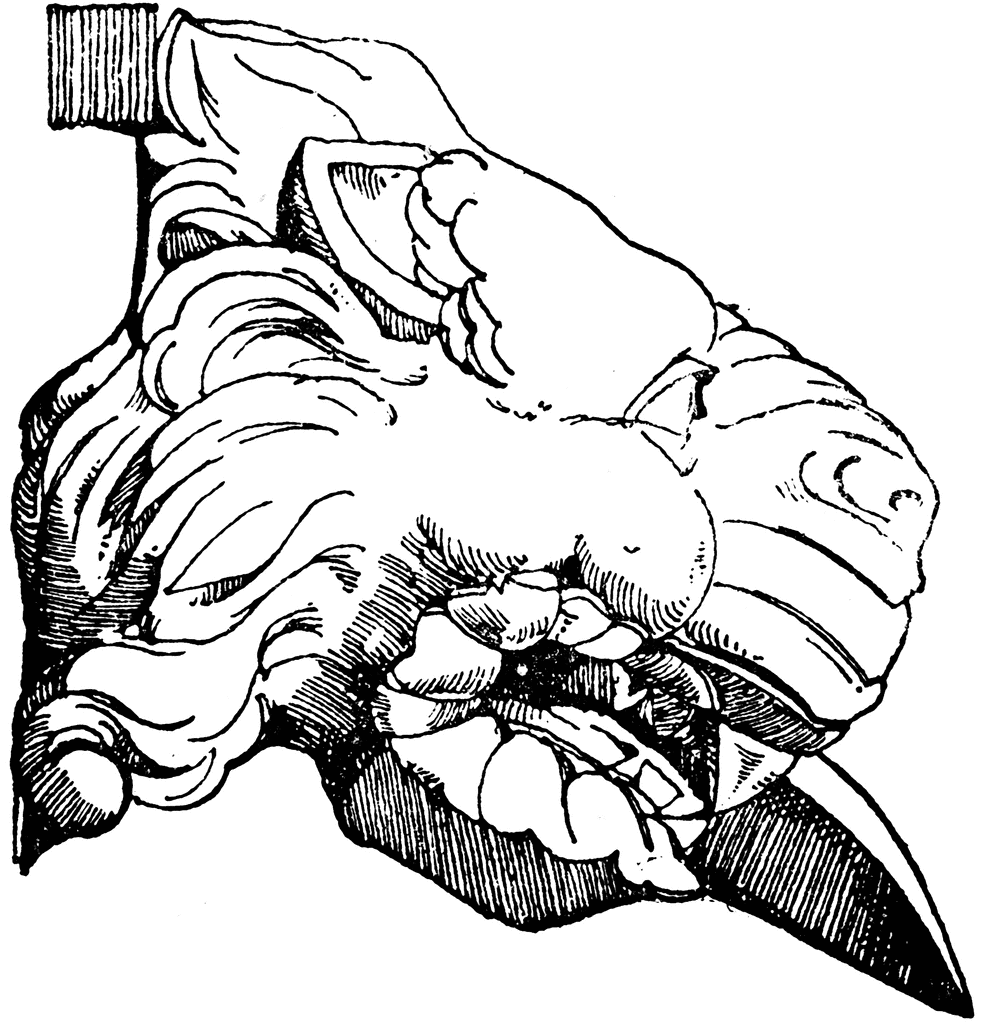 Gargoyle Lion Head | ClipArt ETC