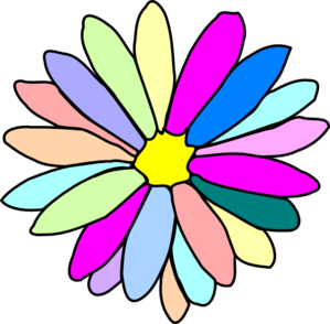 Colorful Flower clip art - vector clip art online, royalty free ...