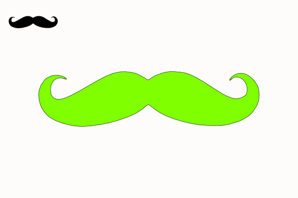 Lime Green Mustache clip art - vector clip art online, royalty ...