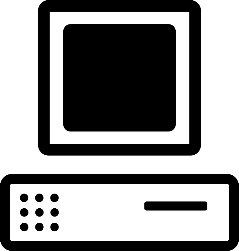 Computer Clipart Black And White - Tumundografico