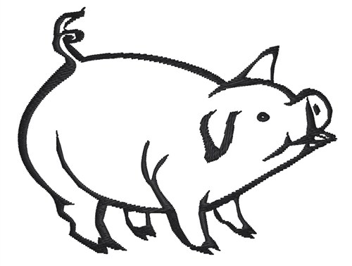 pig outline clip art - photo #45