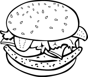 cheese burger sandwich - vector Clip Art