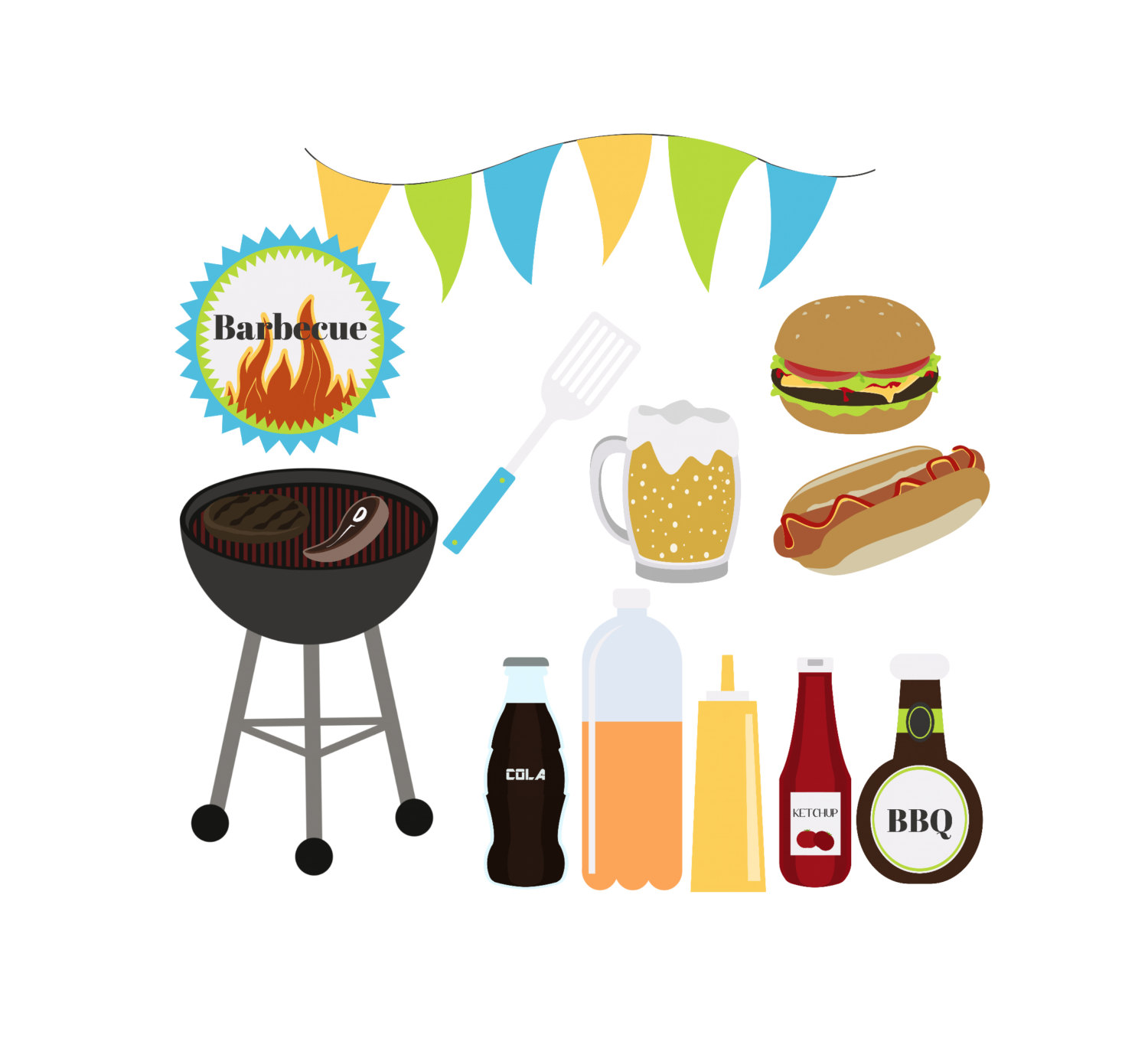 Digital Scrapbooking Kit Let's Cookout BBQ Party by ChangingVases