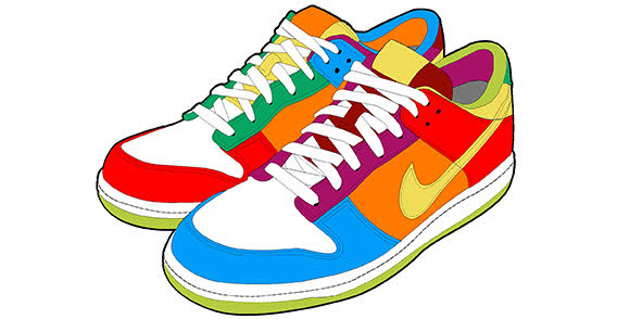 Gym shoes clipart