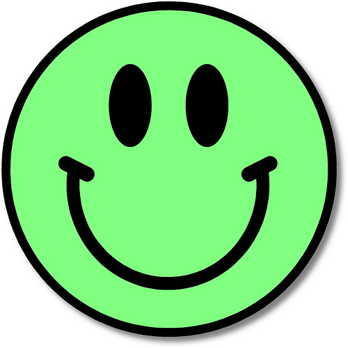 Green smiley face clip art