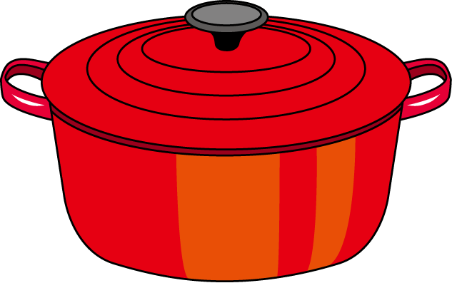 Kitchen pots and pans clipart