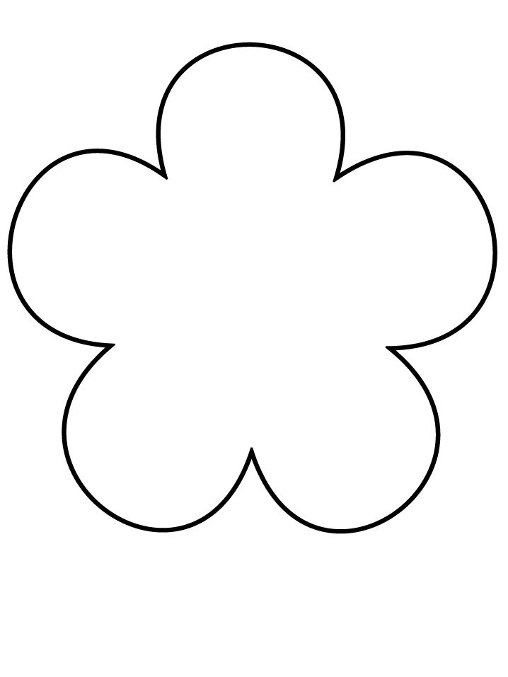 5 Petal Flower Templates - ClipArt Best