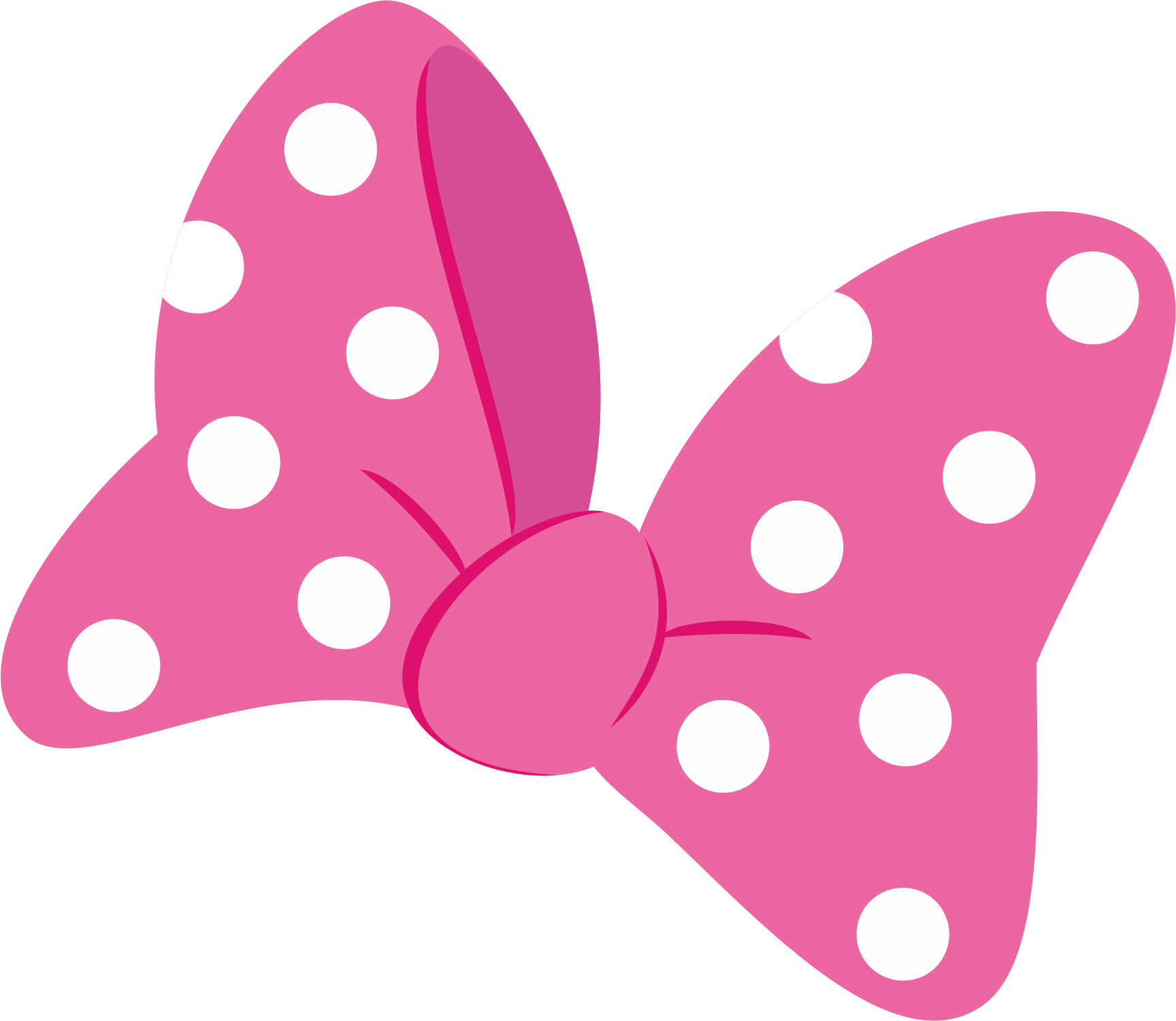 Minnie pink bow clipart