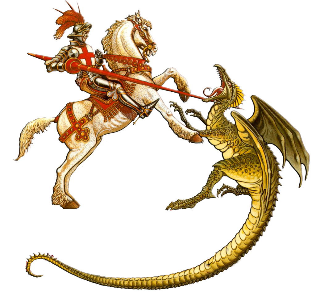 Clipart st george and the dragon
