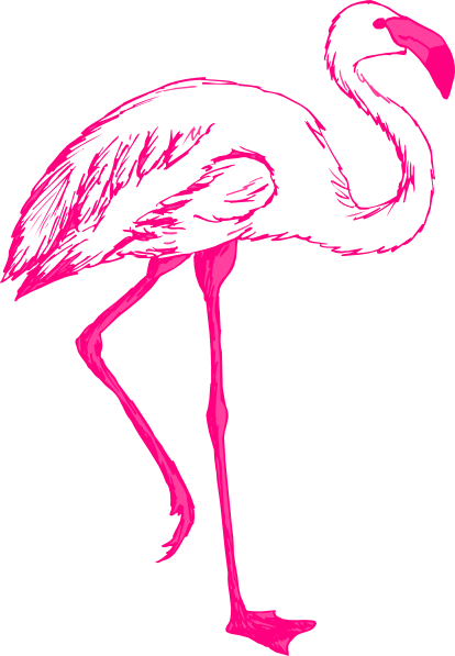 Pink flamingo cartoon clipart clipart kid 2 - Clipartix