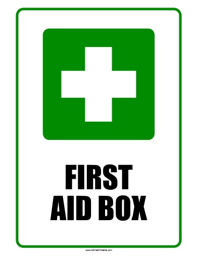First Aid Box Sign - Free Printable - AllFreePrintable.com