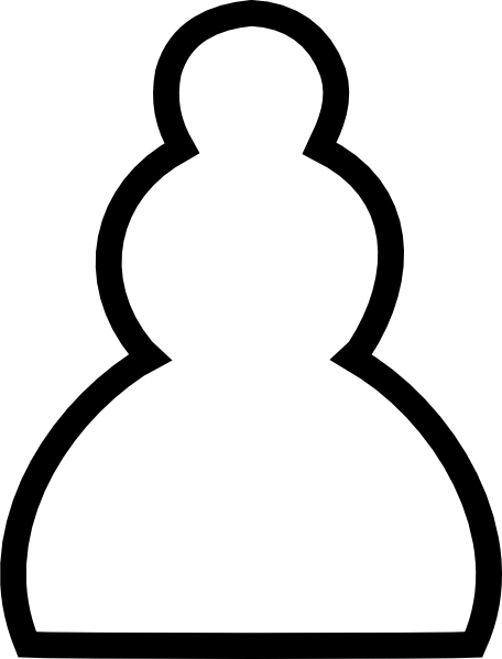 White Pawn Clip Art - vector clip art online, royalty ...