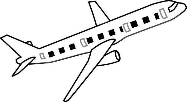 How to draw an airplane clipart