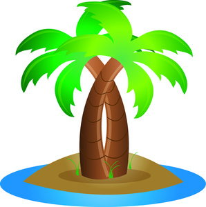 Curved Palm Tree Clipart