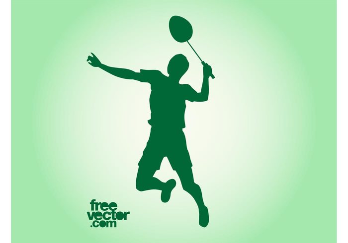 Vector Badminton Player - Download Free Vector Art, Stock Graphics ...