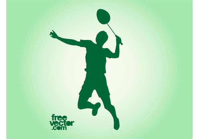 375 views Vector Badminton Player - Download Free Vector Art, Stock Graphics ...