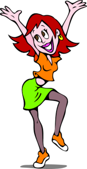 Clipart woman happy