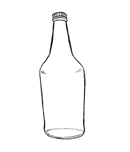 How to draw a bottle