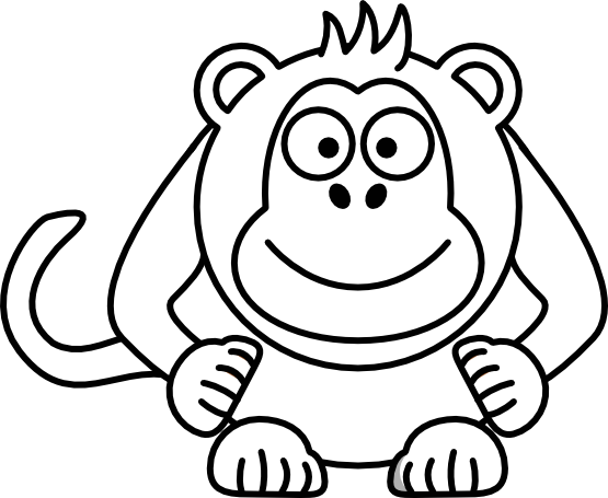 383 views Monkey Clip Art Black And White - Free Clipart Images