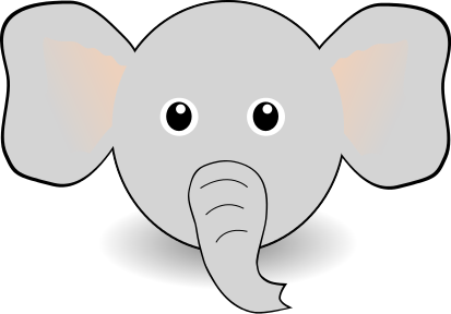 429 views Free elephant head clipart