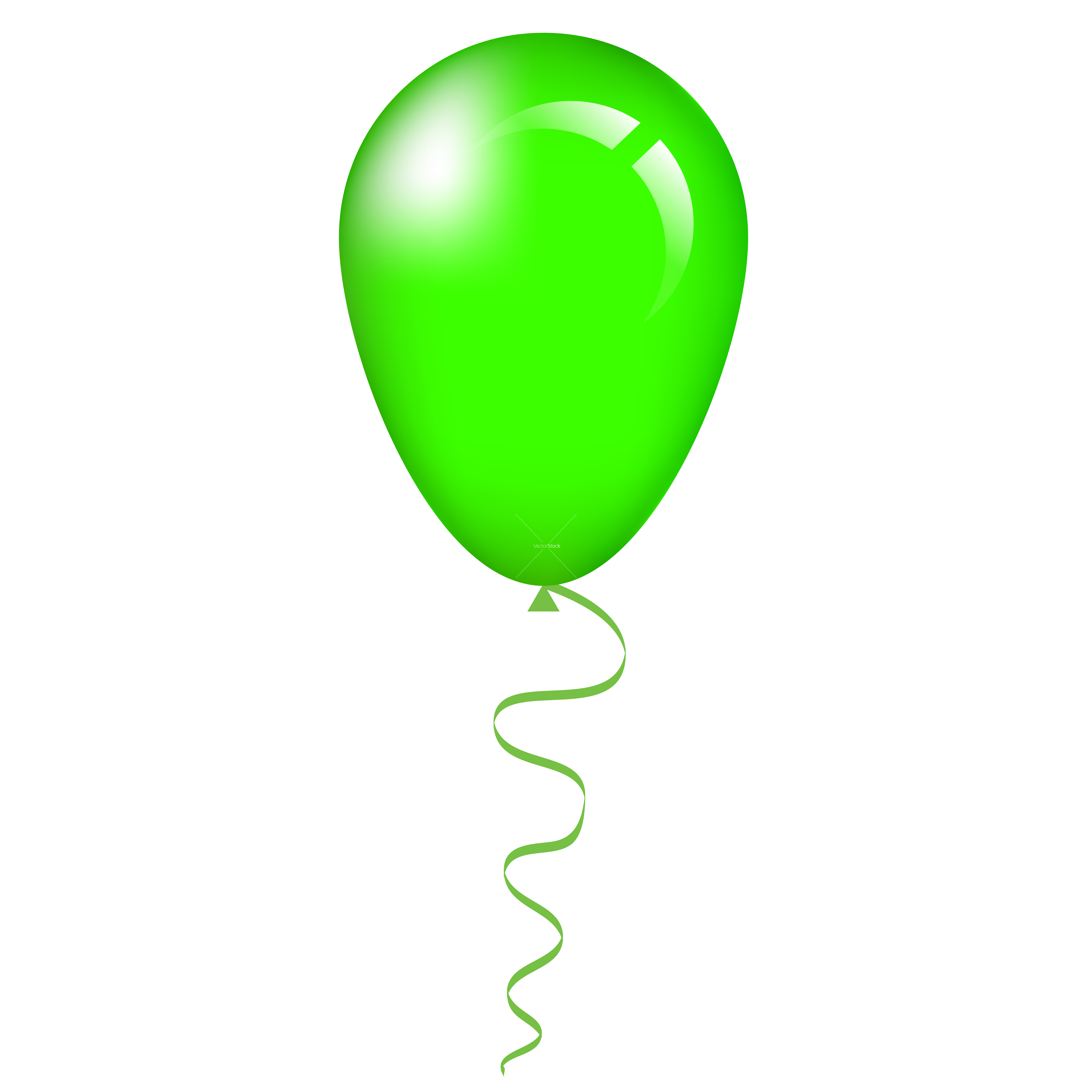 Single balloon with string clipart