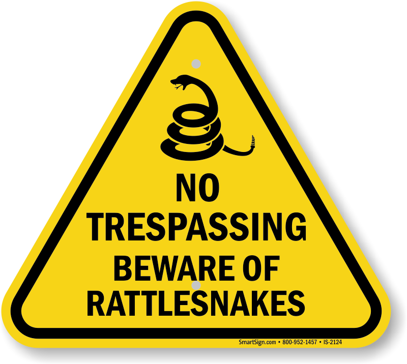 Snake Warning Signs - MySafetySign.com
