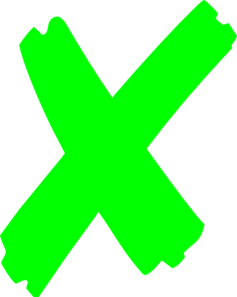 X Mark Green Clip Art - vector clip art online ...