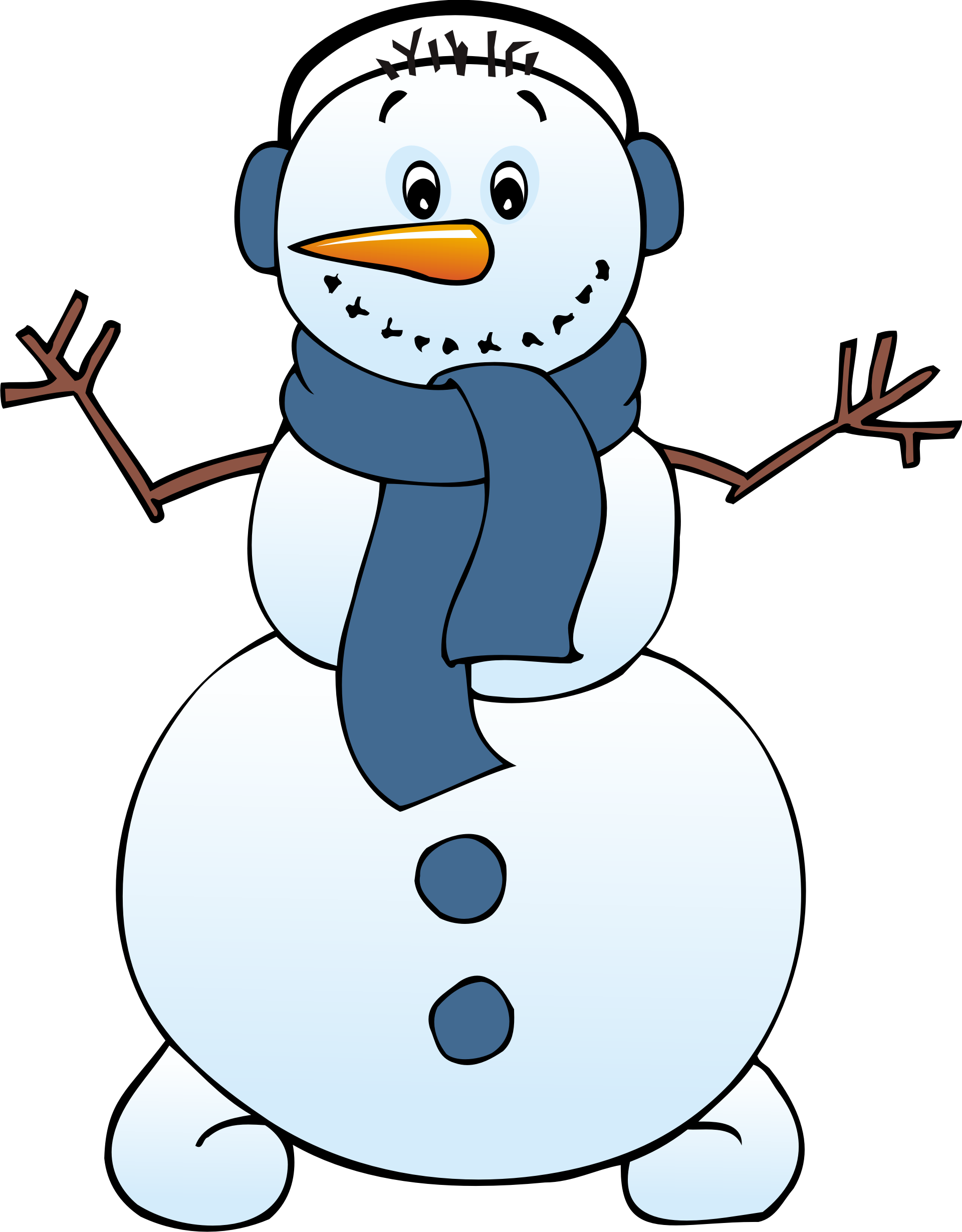 Free frosty snowman clipart
